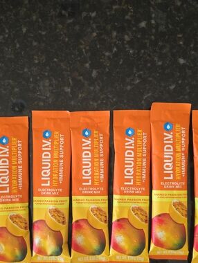 LIQUID IV Mango Passion Fruit Electrolyte Drink Mix - Orange
